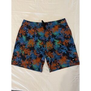 Banks Journal Primary Board Shorts Floral Tropical Swim Trunks Navy 31 Surf Wear